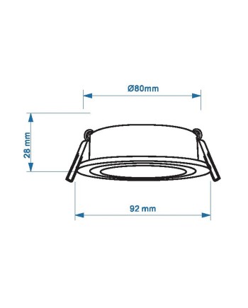 BASICO GU10 * EMPOTRABLE REDONDO Blanco